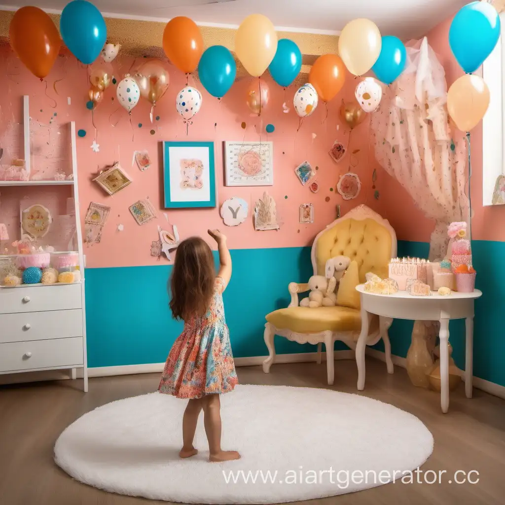 Cheerful-Birthday-Girl-Exploring-Festively-Decorated-Room