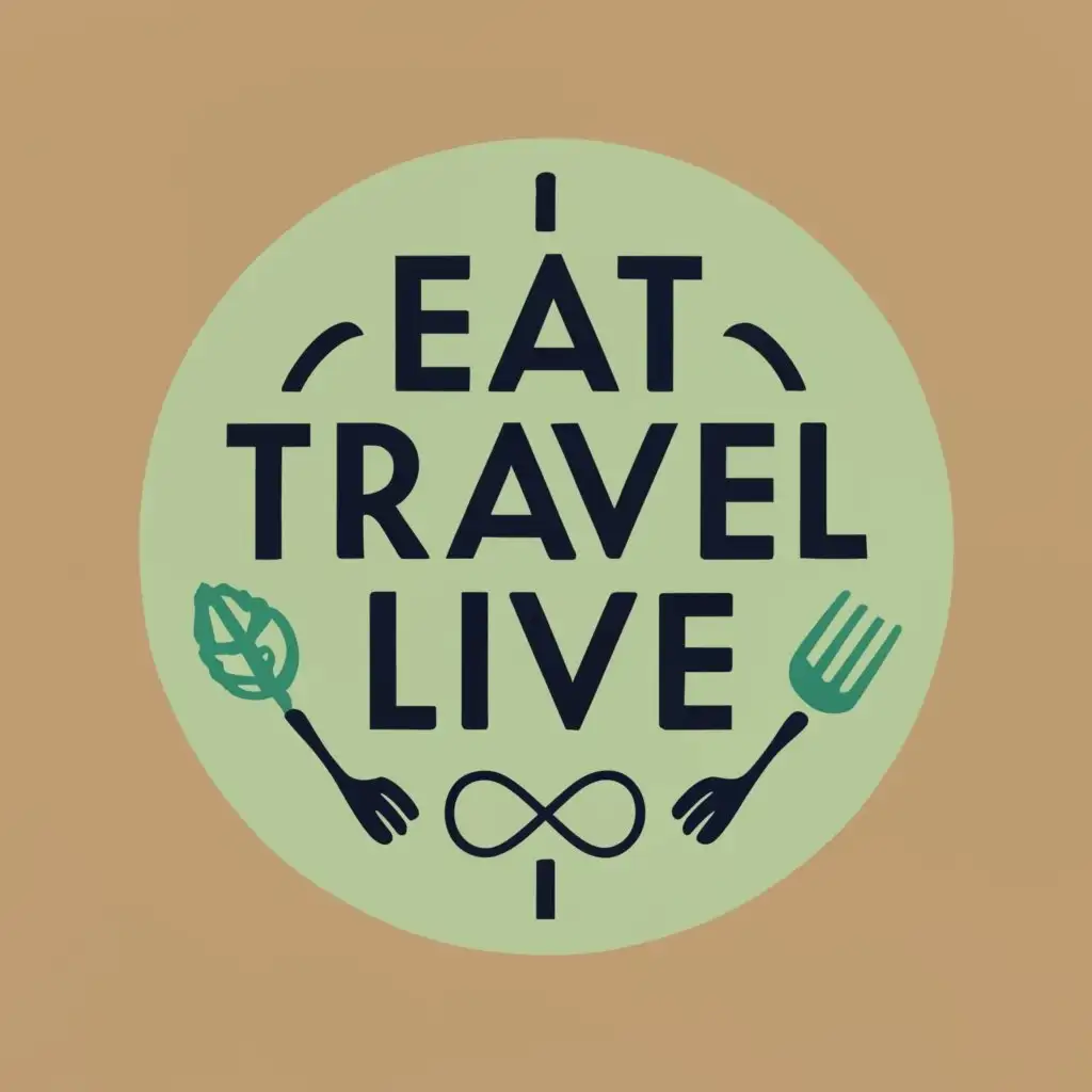 logo, Eat Travel Live, with the text "Eat Travel Live", typography