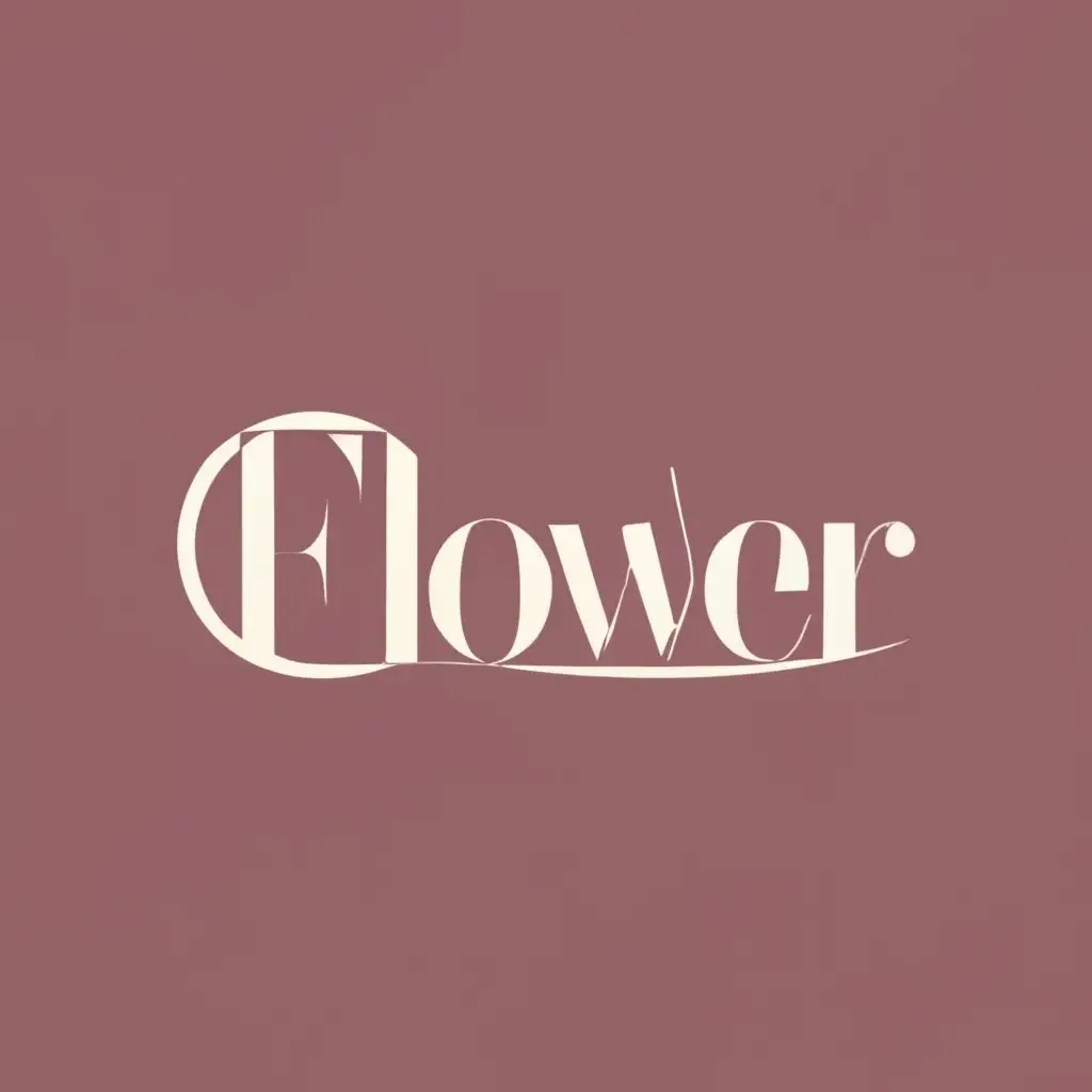 logo, magazine style, with the text "FLOWER", typography