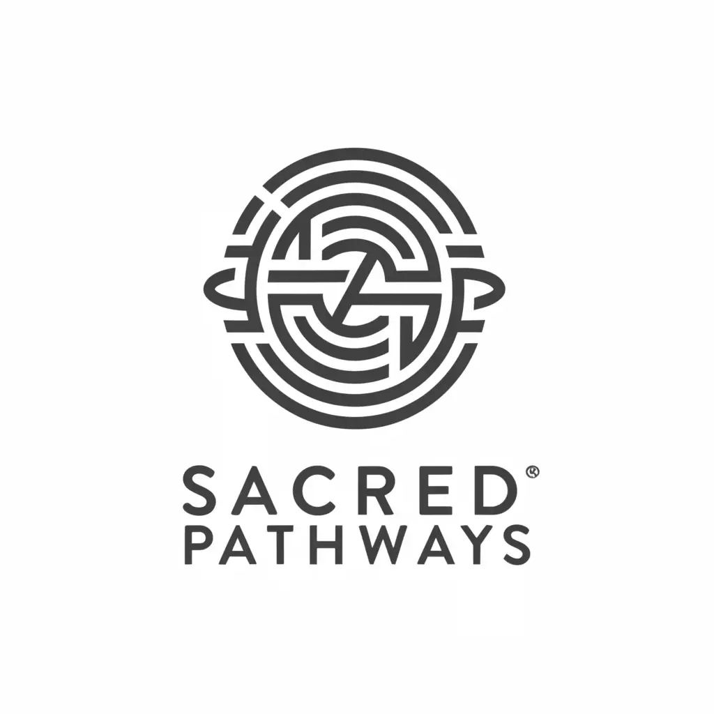 a logo design,with the text "Sacred Pathways", main symbol:pathway,complex,clear background