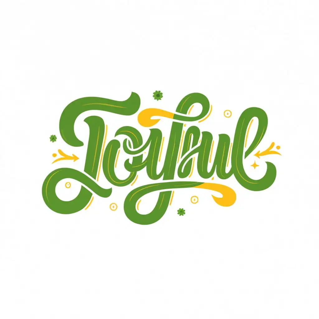 logo, Use professional style and suggest colors are green, yellow, and orange., with the text "joyful", typography