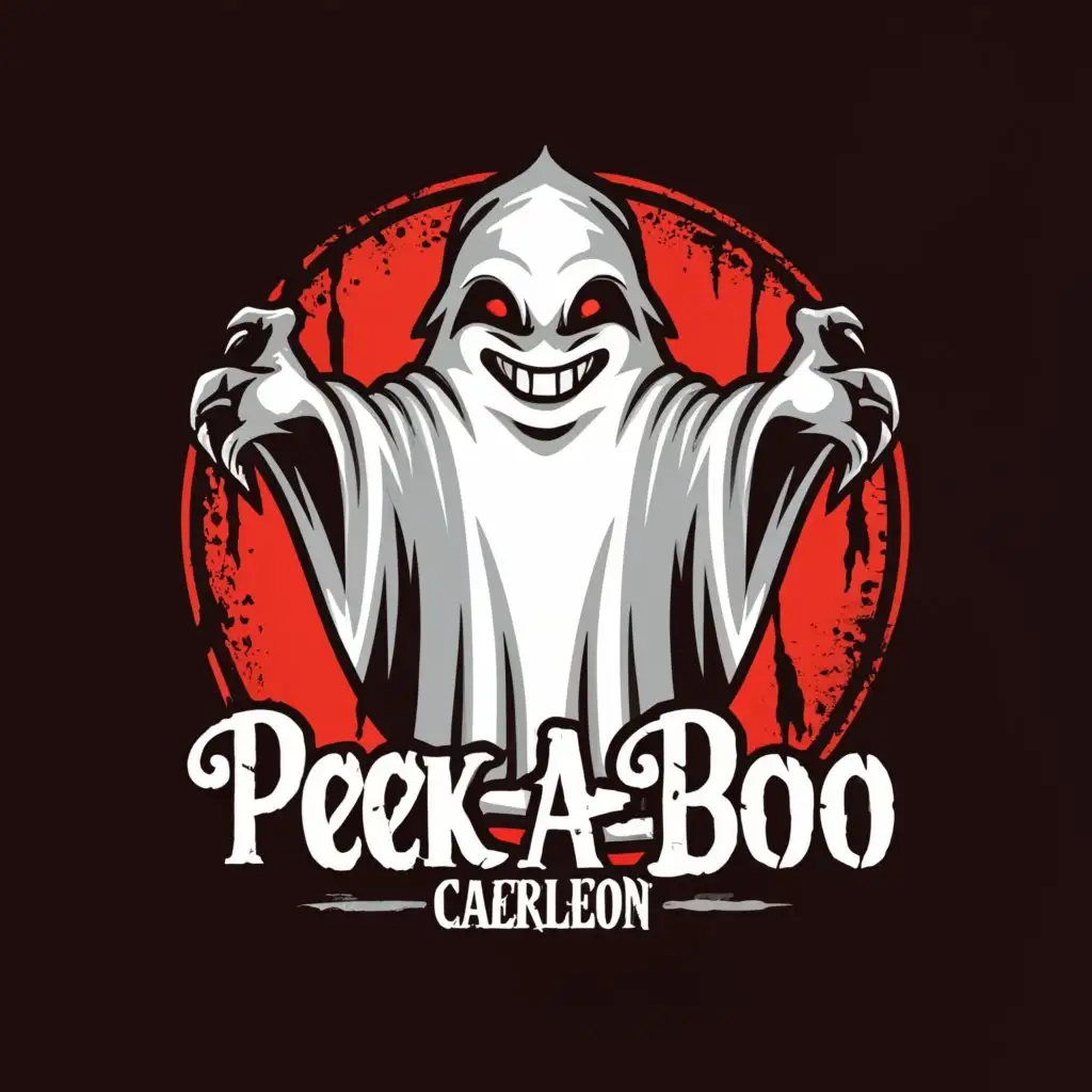 LOGO-Design-for-PEEKABOO-Caerleon-Sinister-Ghost-Theme-with-Bold-Text