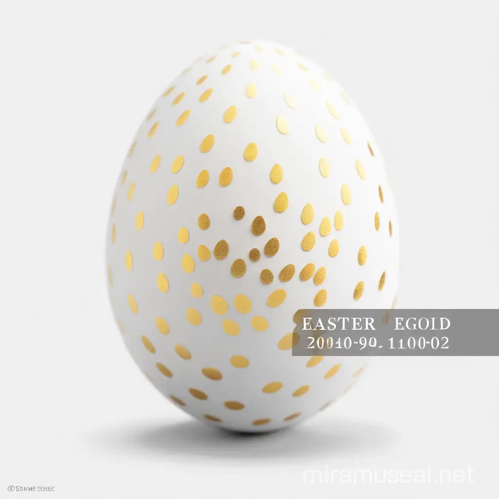 Sunset Radiance Easter Egg with White and Gold Shades
