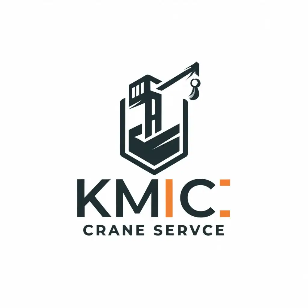 a logo design,with the text "K.M.C", main symbol:CRANE SERVICE,Moderate,be used in Construction industry,clear background