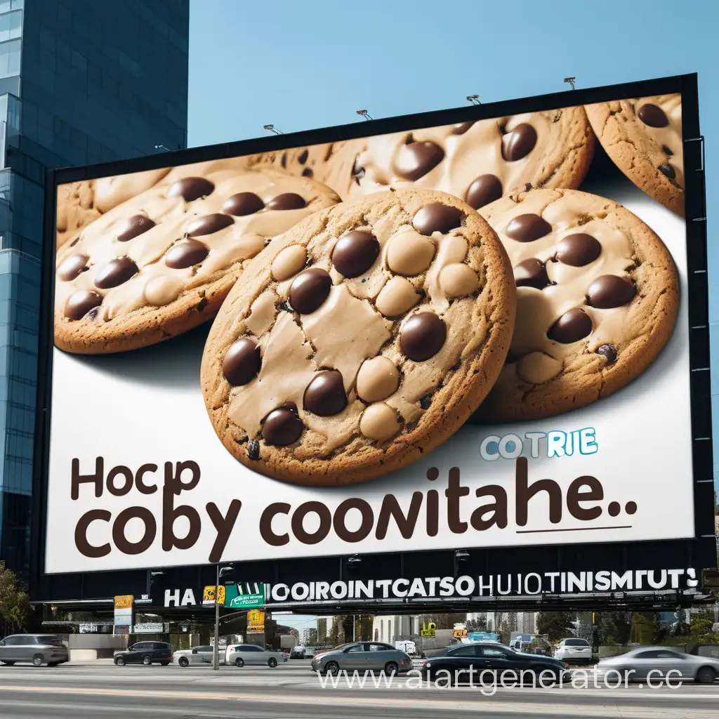 билборд с рекламой печенья