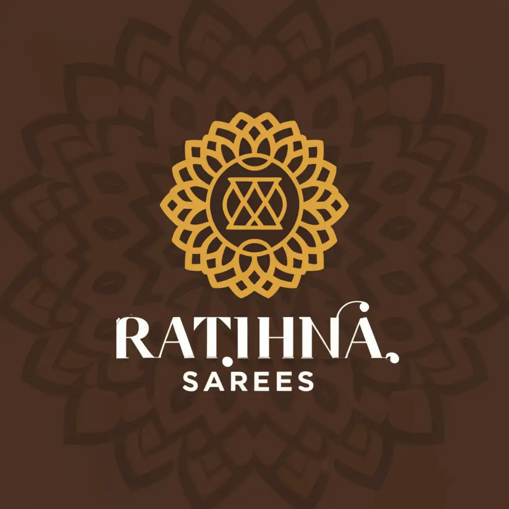 a logo design,with the text "RATHNA SAREES", main symbol:saree,Moderate,be used in Home Family industry,clear background
