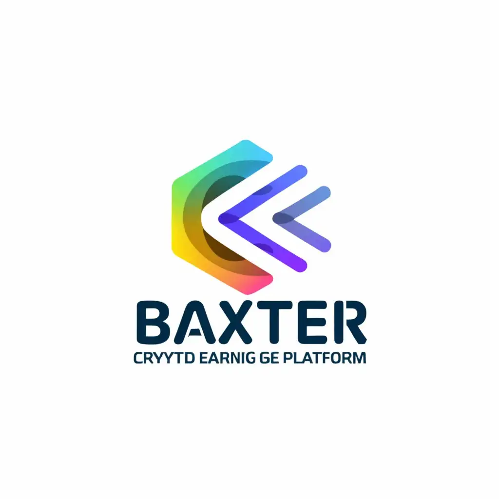 a logo design, with the text 'BAXTER CRYPTO EARNINGS EXCHANGE PLATFORM', main symbol: DYNAMISC BIG COLORED LOGO FUSION, Moderate, to be used in the Finance industry, clear background