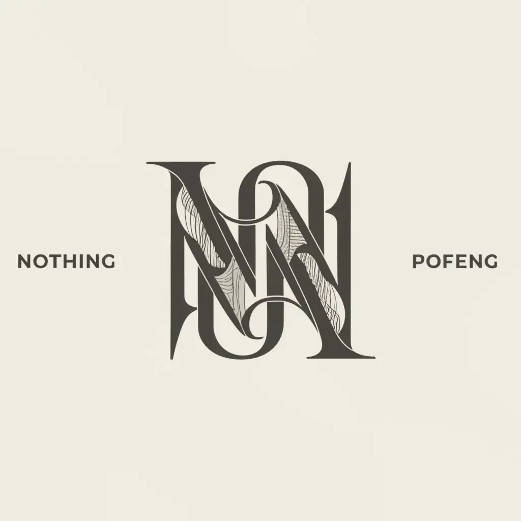 a logo design,with the text "NOTHING", main symbol:N,complex,clear background