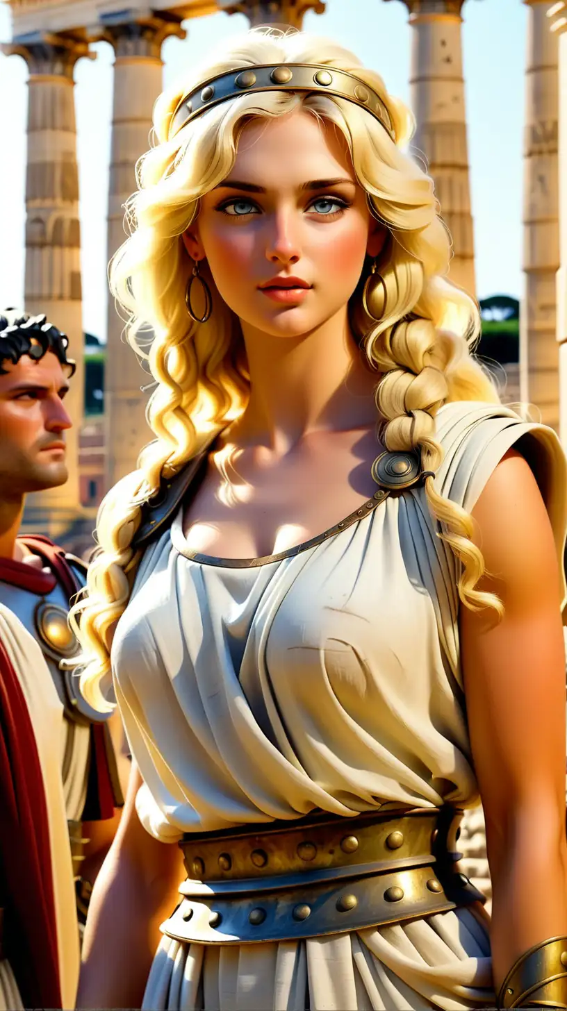 Ancient rome beautiful blonde women and  handsome men