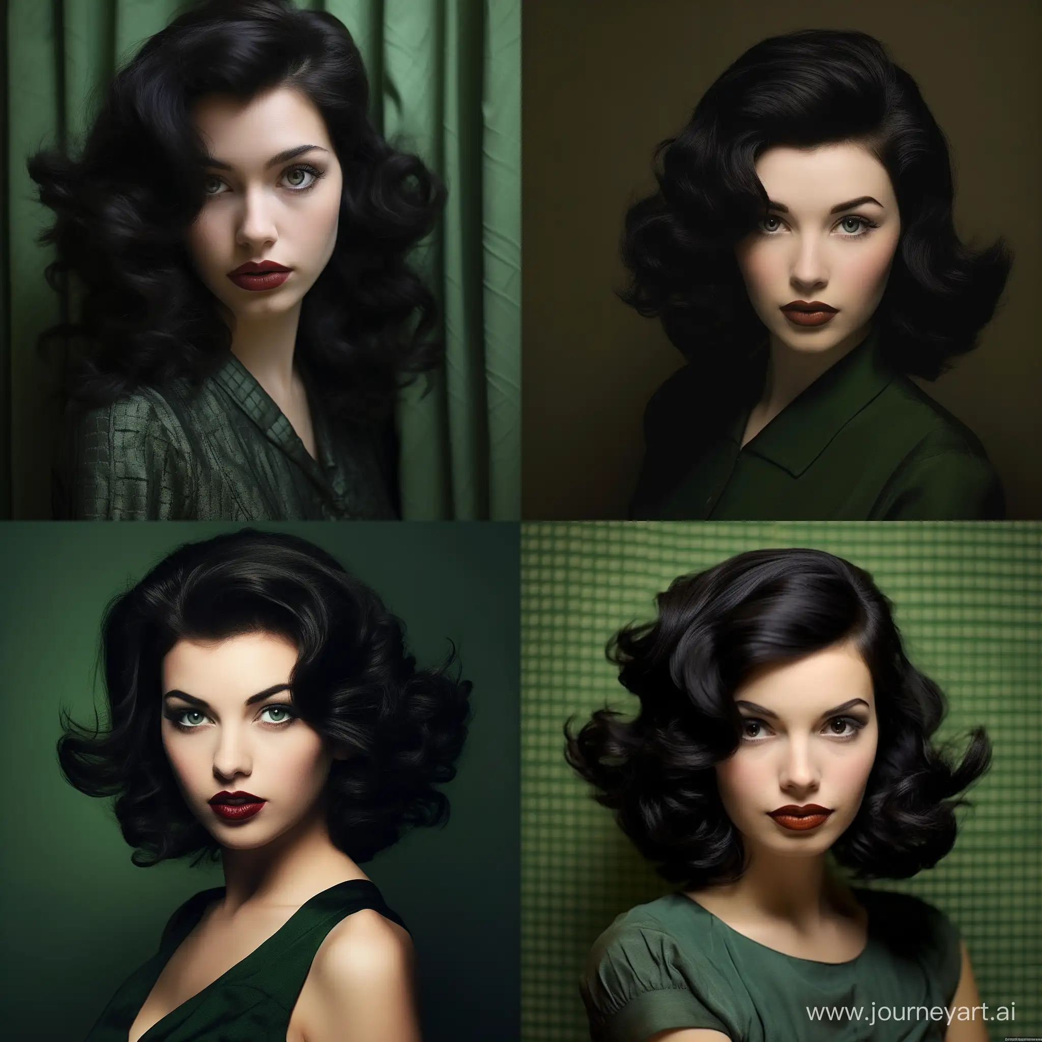 1940s-American-Girl-with-Black-Hair-and-Green-Eyes-Realistic-Photo-Art