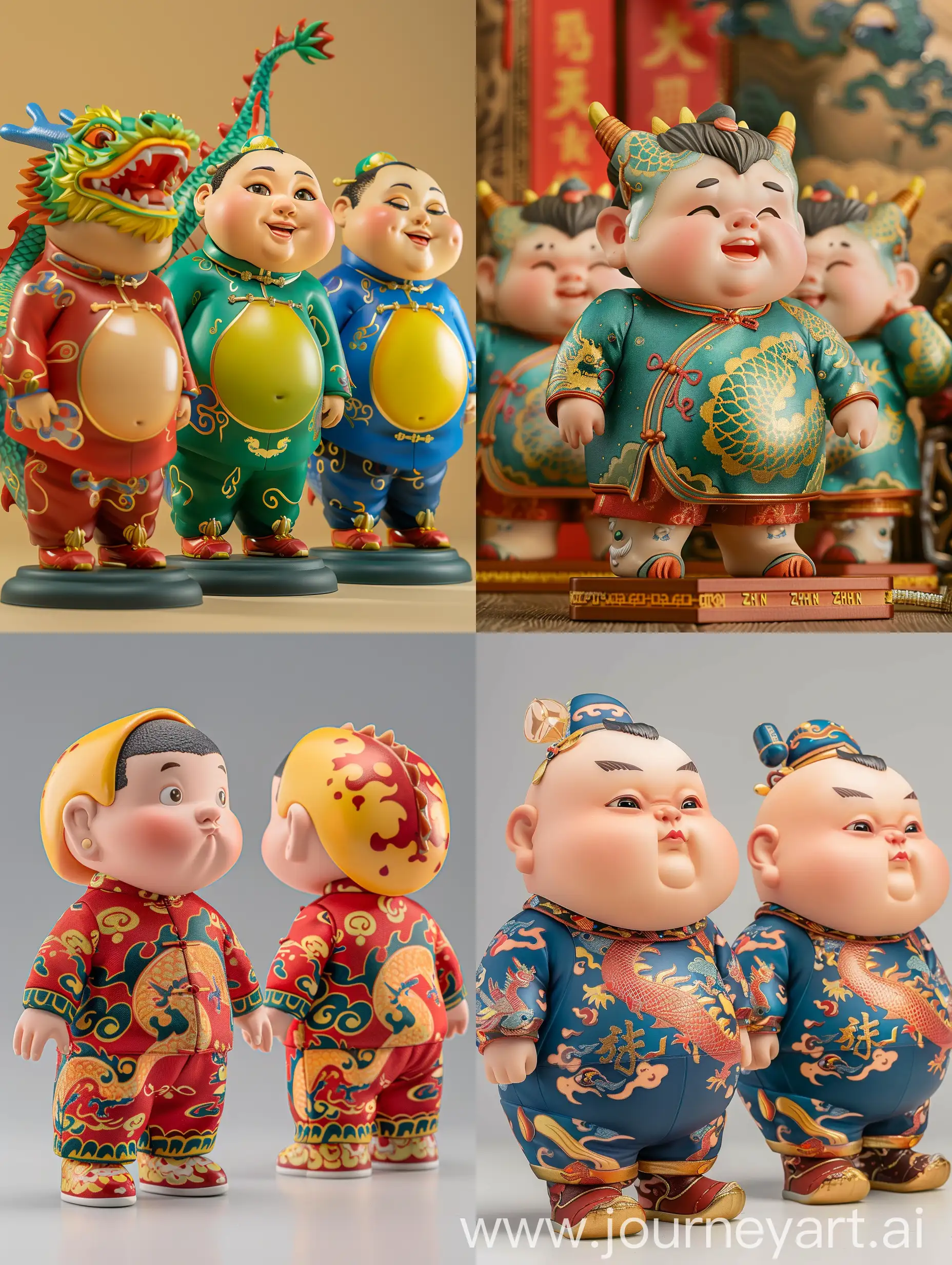 Colorful-Dragon-Year-IP-Display-in-Chubby-Zhongshan-Suit