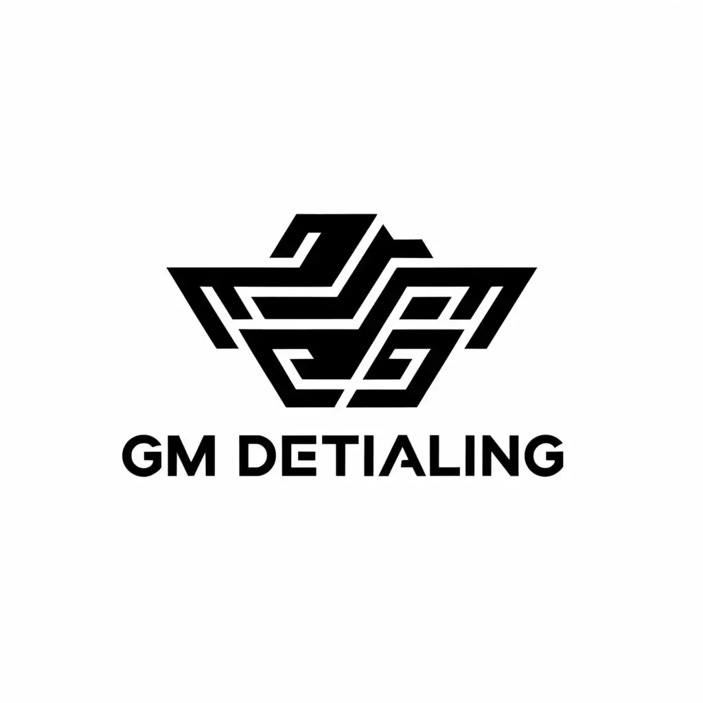 a logo design,with the text "GM Detailing", main symbol:car,Minimalistic,be used in Retail industry,clear background
