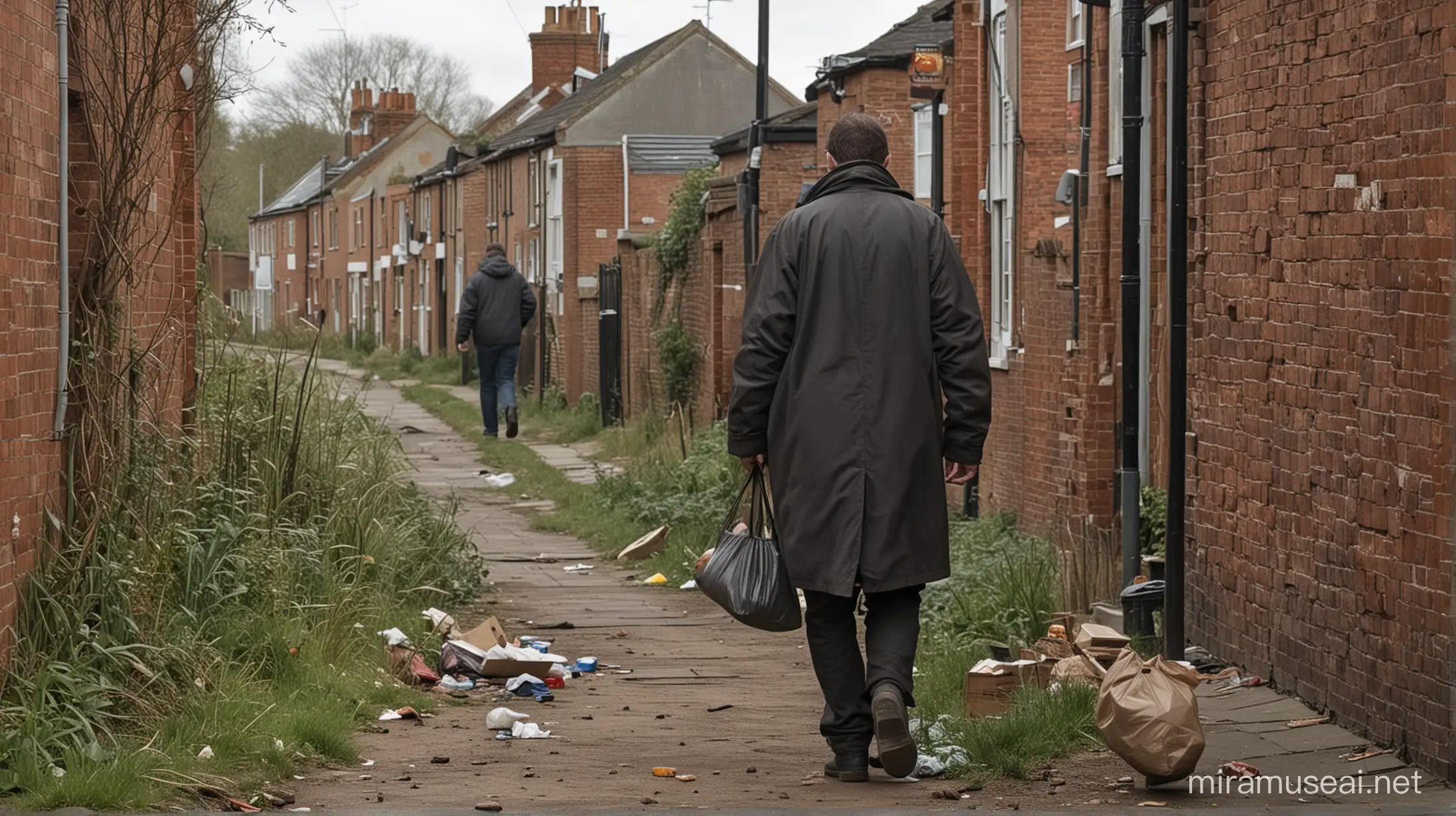 Person in UK Poverty Depiction of Socioeconomic Struggle