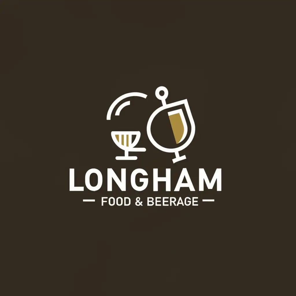 a logo design,with the text "Longham Food & Beverage", main symbol:Food & Beverage,Moderate,be used in Restaurant industry,clear background