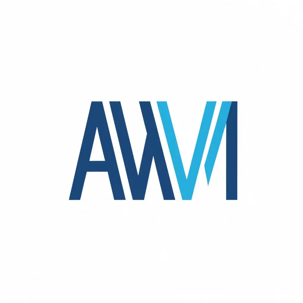 logo, AL WASEELA MARKETING MANAGEMENT, with the text "AWM", typography, be used in Internet industry