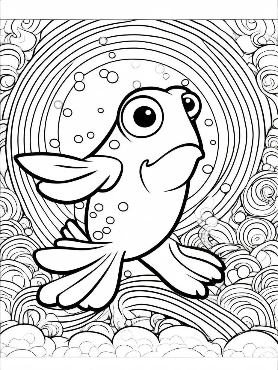 Magician-Frog-Coloring-Page-Simple-Black-and-White-Line-Art