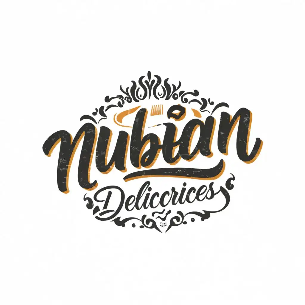 a logo design,with the text "Nubian Delicaies", main symbol:Food,Moderate,be used in Restaurant industry,clear background