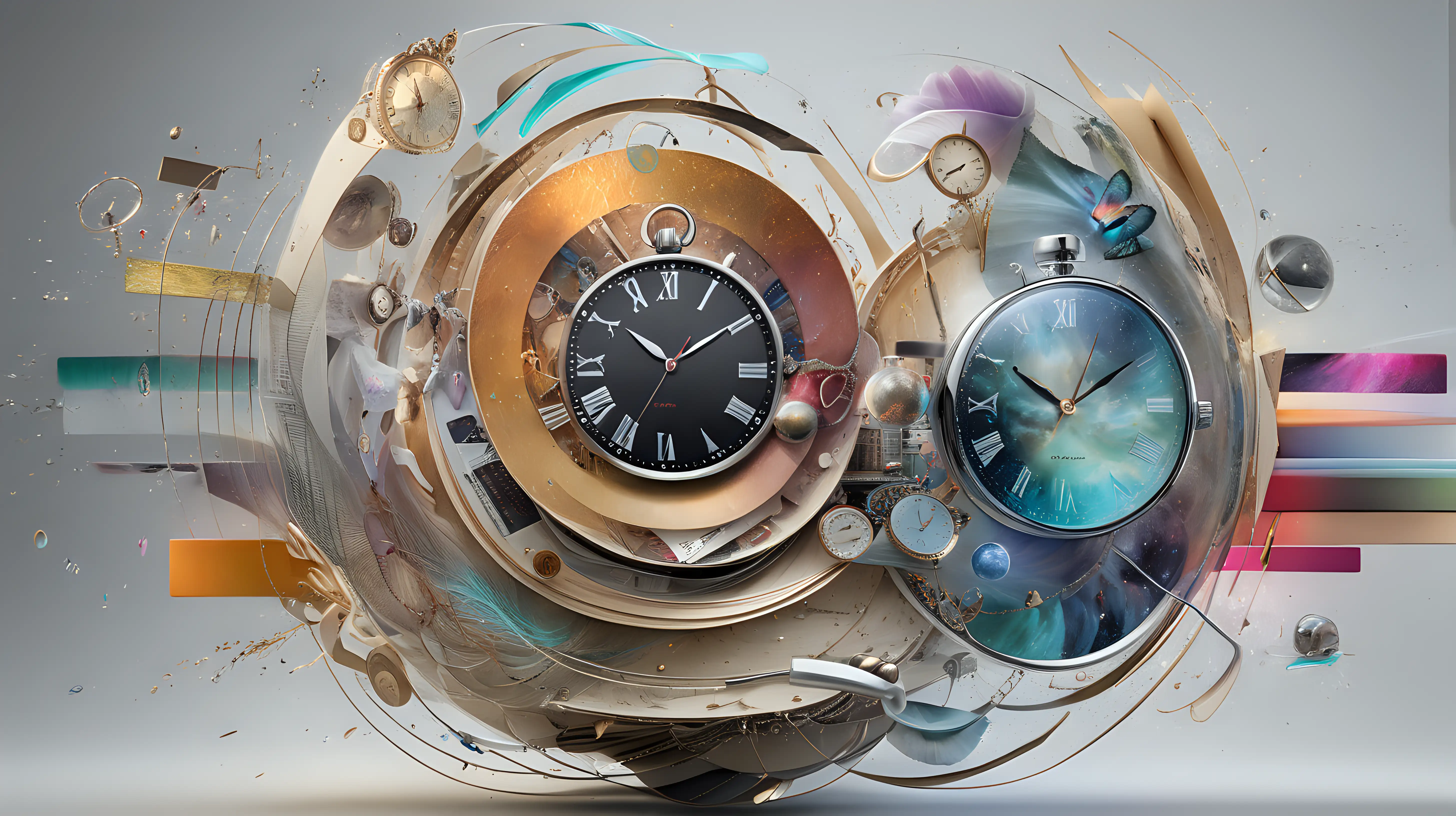 Abstract Time Warps Multimedia Time Capsule Art Piece