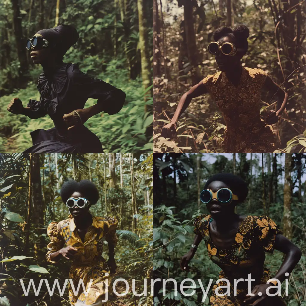 African-American-Woman-Running-Through-Amazon-Rainforest-with-Goggles