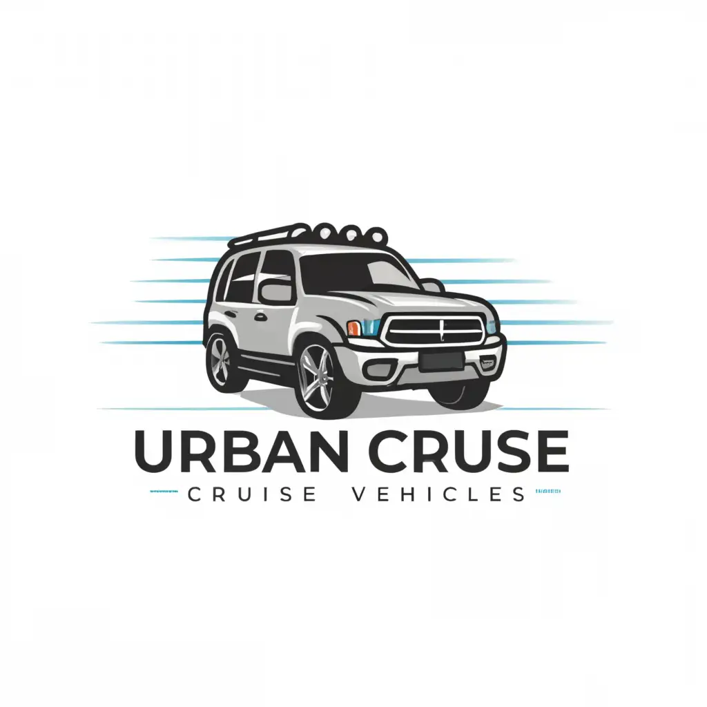 a logo design,with the text "Urban  Cruise Vehicles", main symbol:A land cruiser,complex,clear background