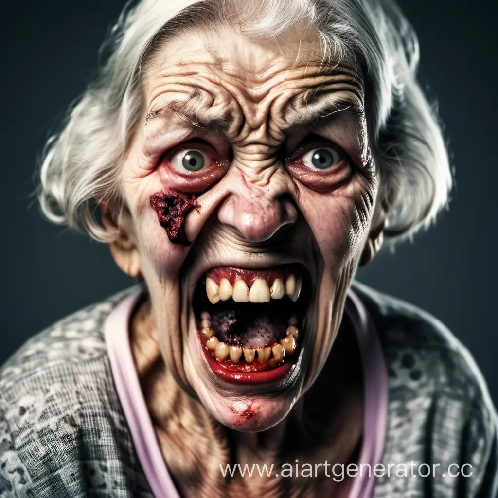 Furious-Elderly-Woman-with-Decayed-Teeth