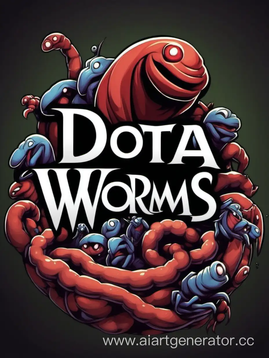 Dynamic-Dota-2-Logo-with-Worms-Esports-Gaming-Art