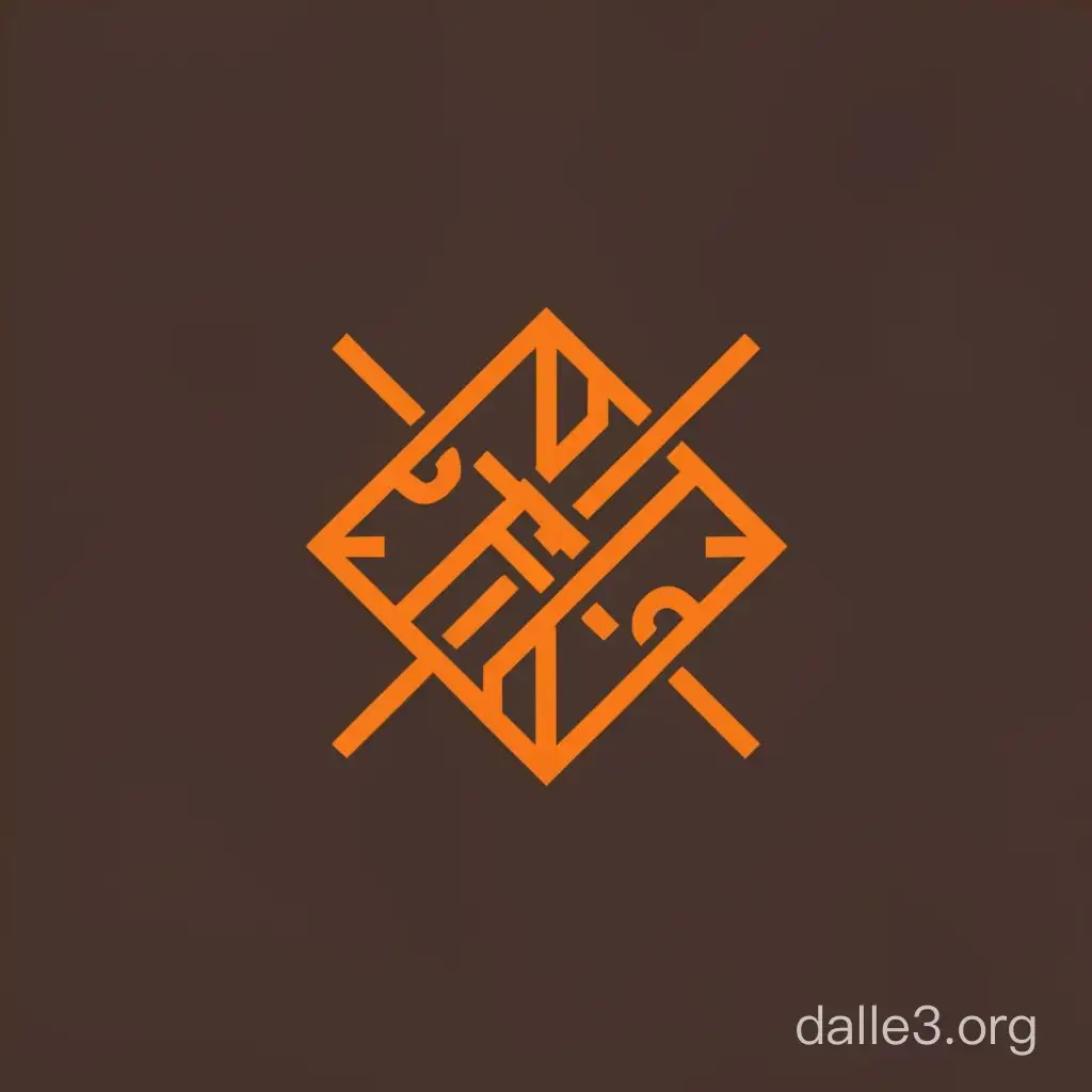 the clean solid geometric abstract symbol rune glyph personal sigil and seal of the nomad oracle bard named Xylo Day solid orange logo
