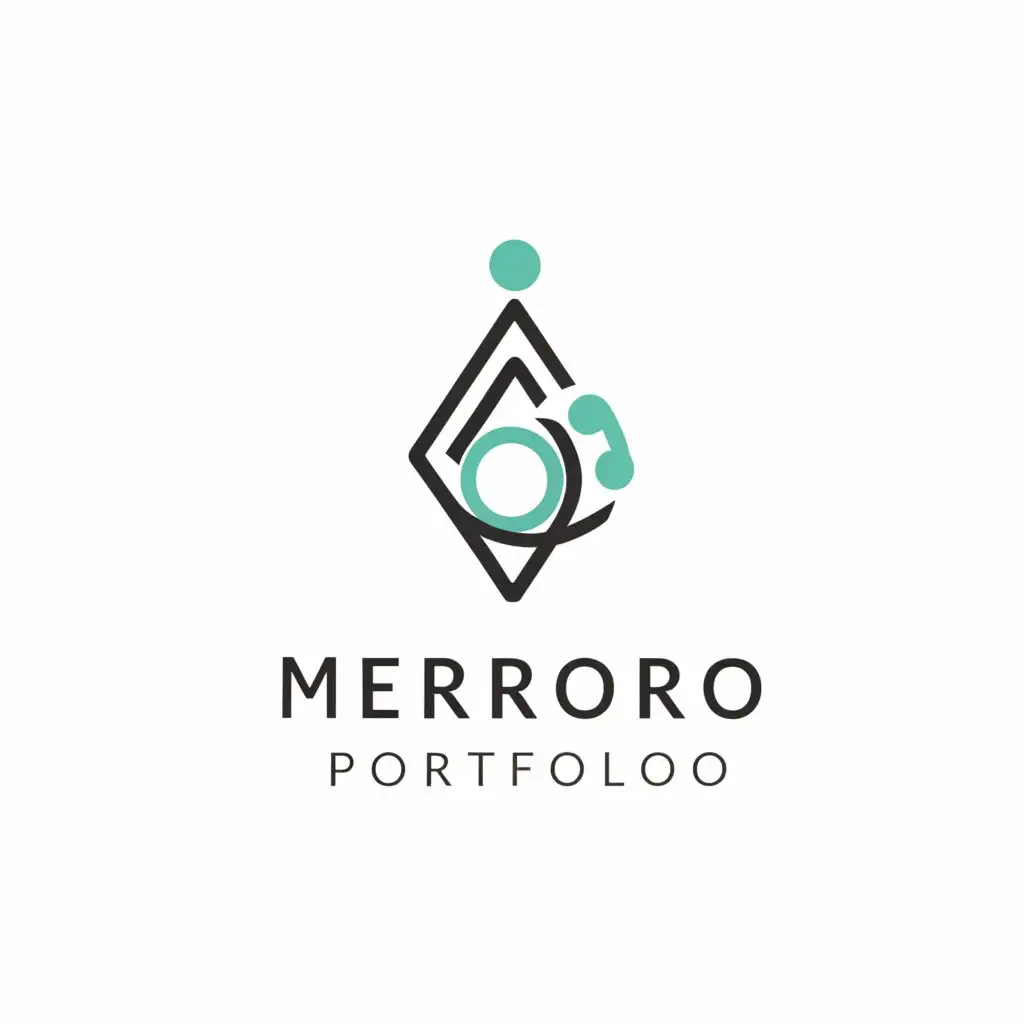 a logo design,with the text "Mero Portfolio ", main symbol:personal website,Minimalistic,clear background
