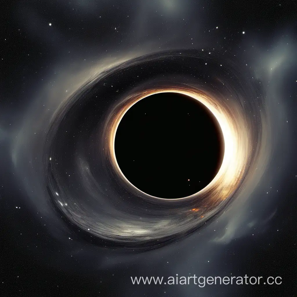 Черная дыра в открытом космосе