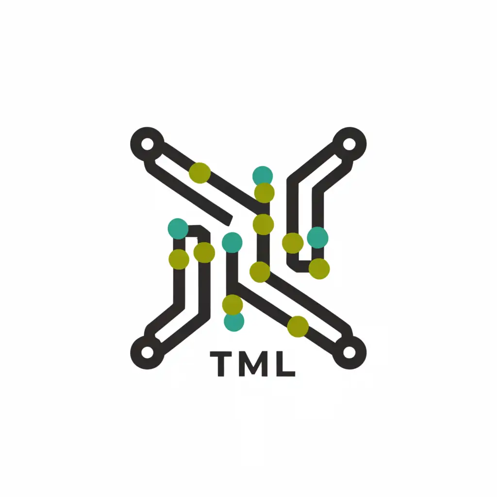 a logo design,with the text "TML", main symbol:Circuitry,Minimalistic,be used in Internet industry,clear background