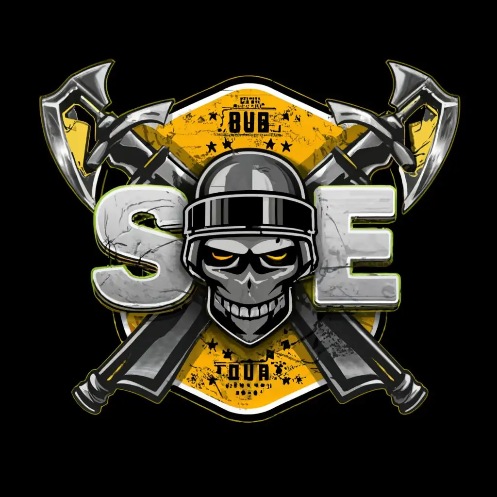 logo, Pubg related logo for clan banner, with the text "SE", typography