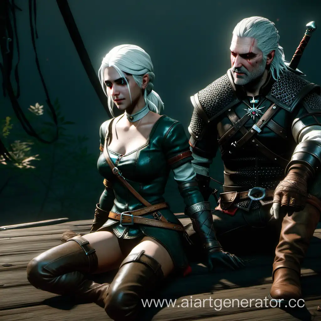 Ciri-Sitting-on-Geralt-Fantasy-Art-of-Intimate-Bond