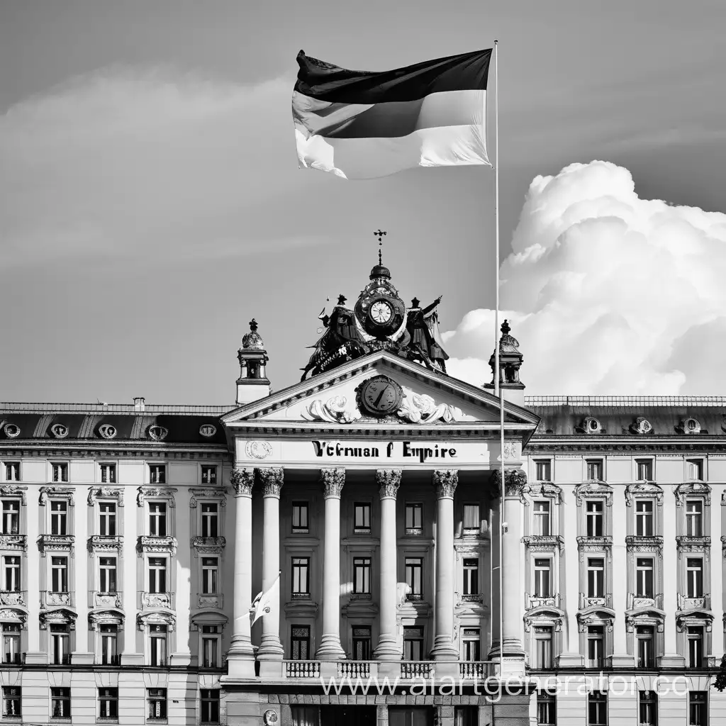 German-Empire-Flag-Soars-in-Monochrome-Majesty-over-Vienna