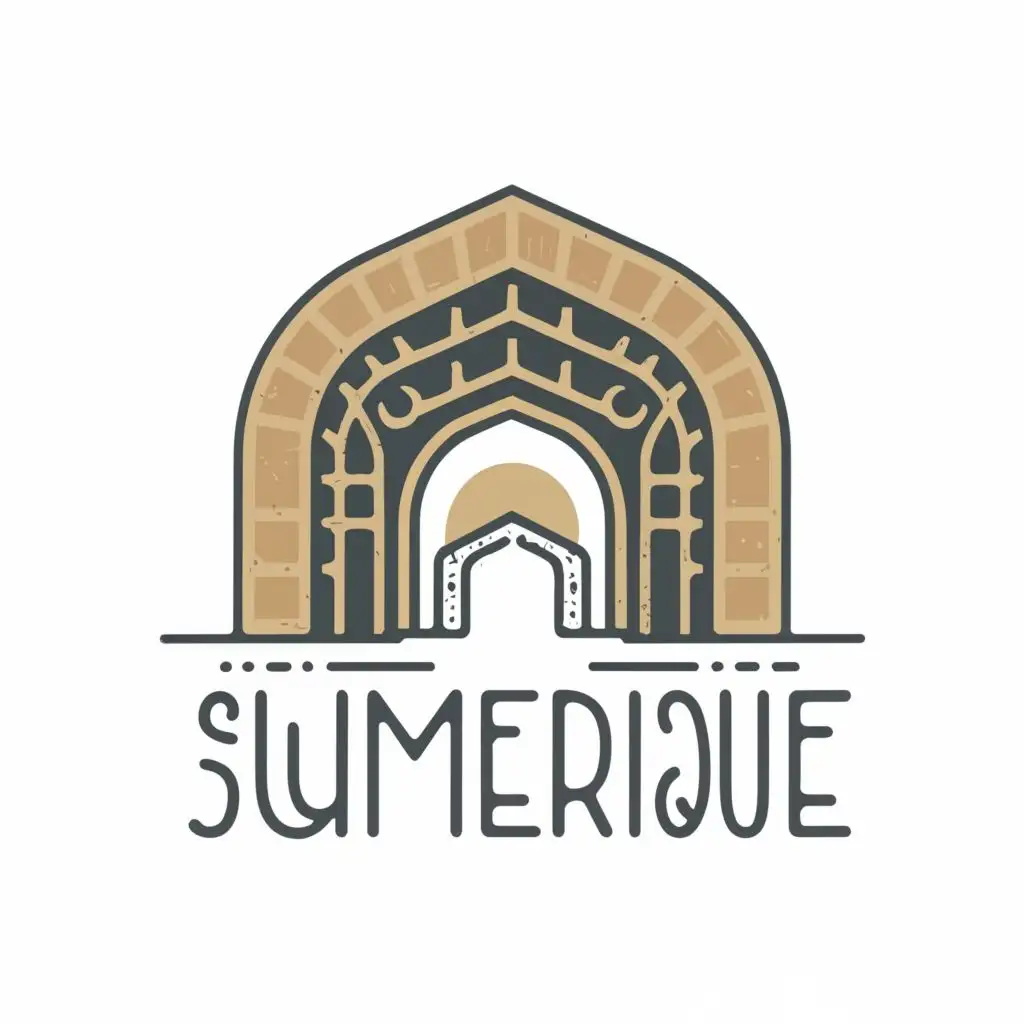 logo, arch, with the text "Sumerique
", typography, be used in Retail industry