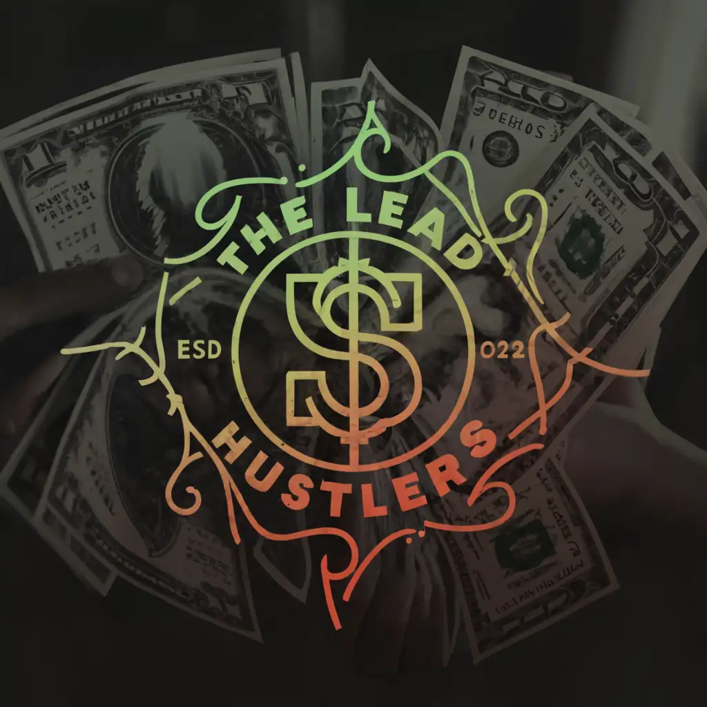 a logo design, with the text 'theleadhustlers', main symbol:money, Minimalistic, to be used in Retail industry, clear background