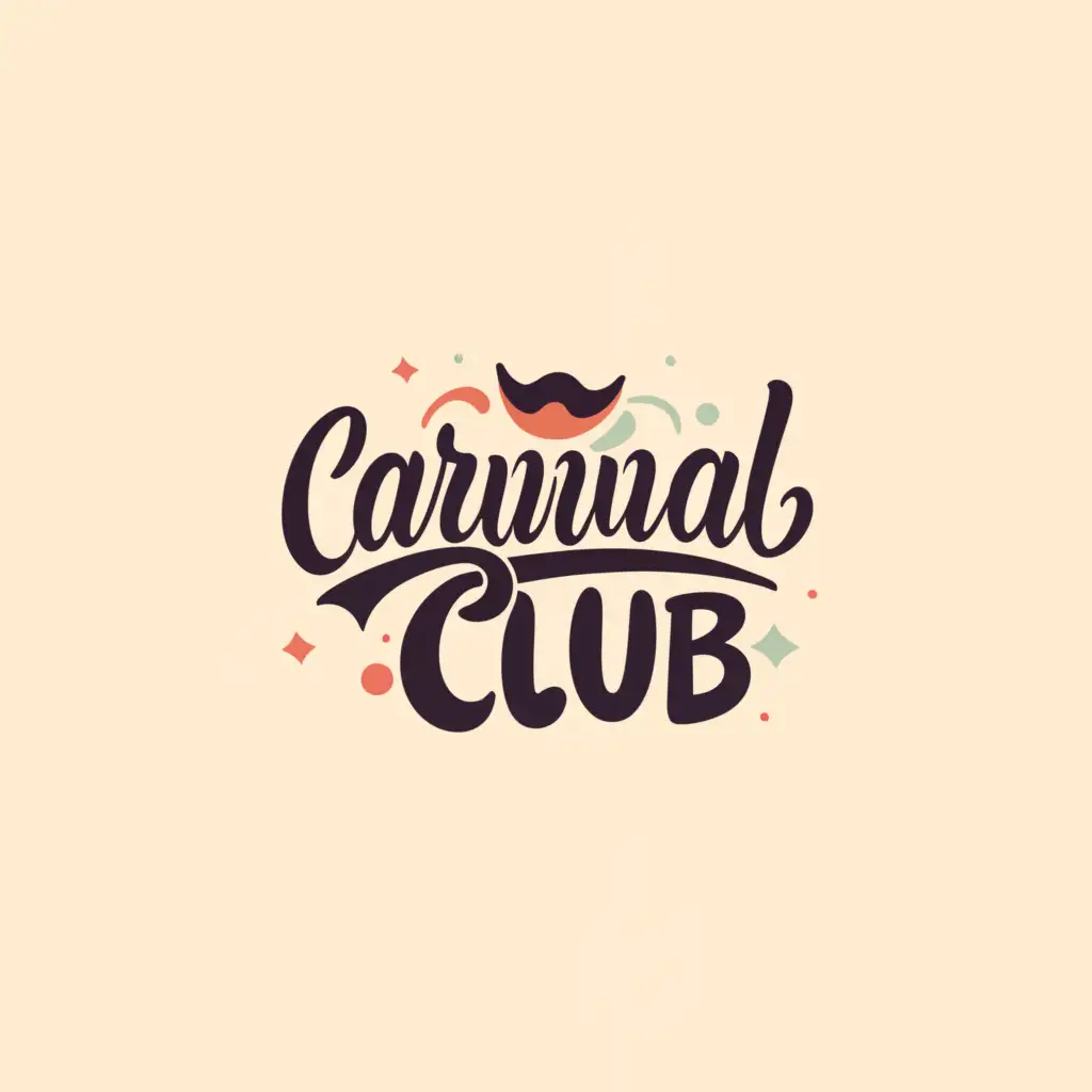 a logo design,with the text "carnival club", main symbol:carnival,Minimalistic,clear background