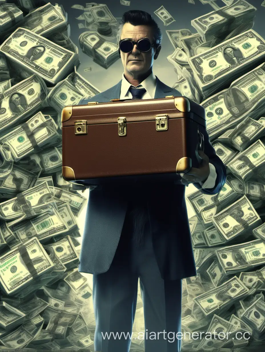 The collector is a man with a suitcase where there is a lot of money, as 4K