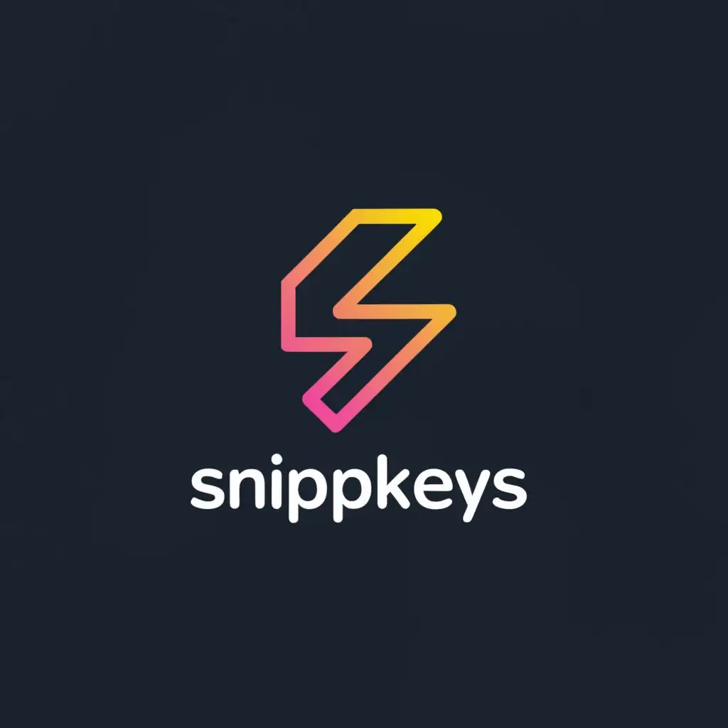 LOGO-Design-for-Snipkeys-Bold-Keyboard-Key-with-Lightning-Bolt-Reflecting-Innovation-and-Speed-in-Tech-Industry