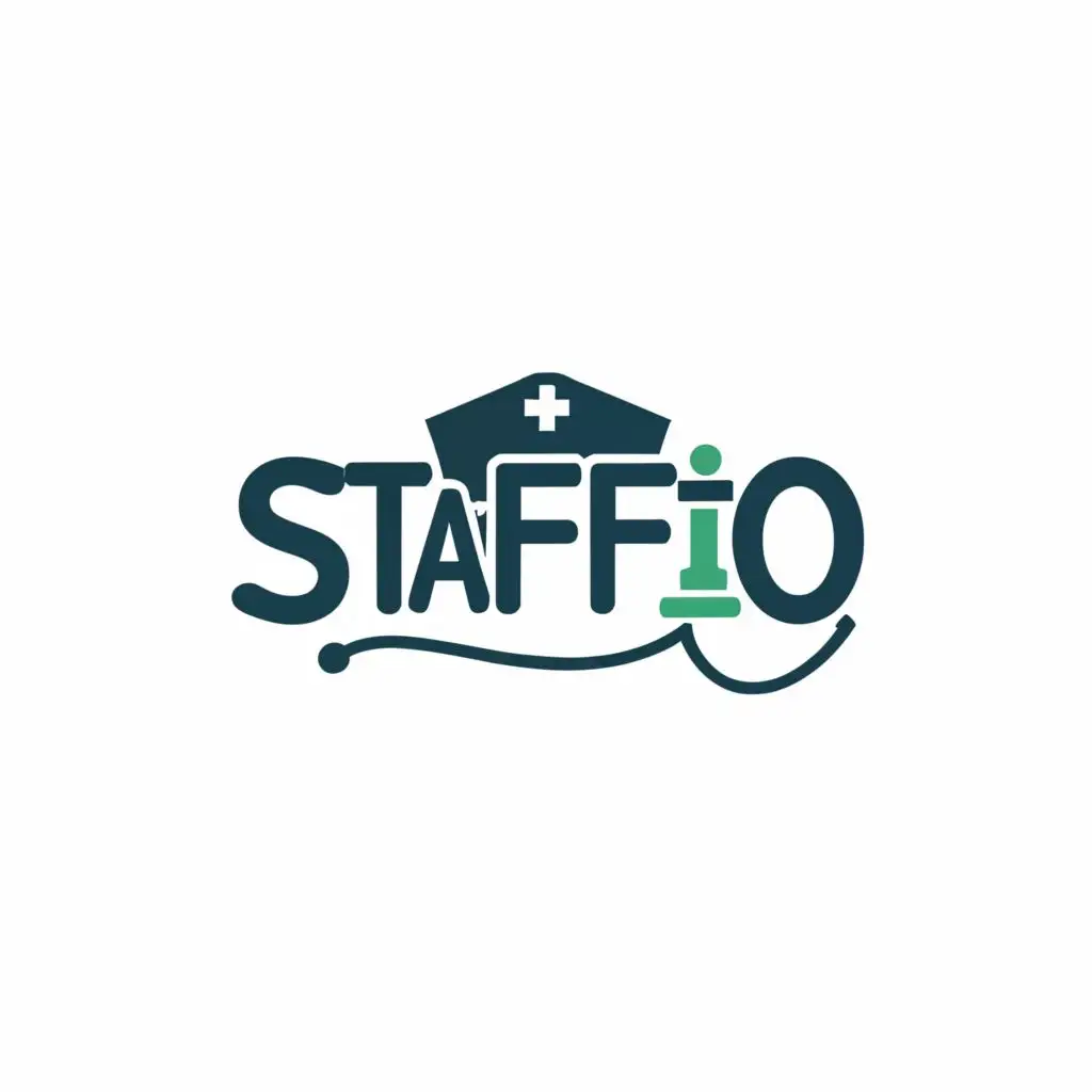 logo, recruitment company for nurses, with the text "Staffio", typography, be used in Medical Dental industry