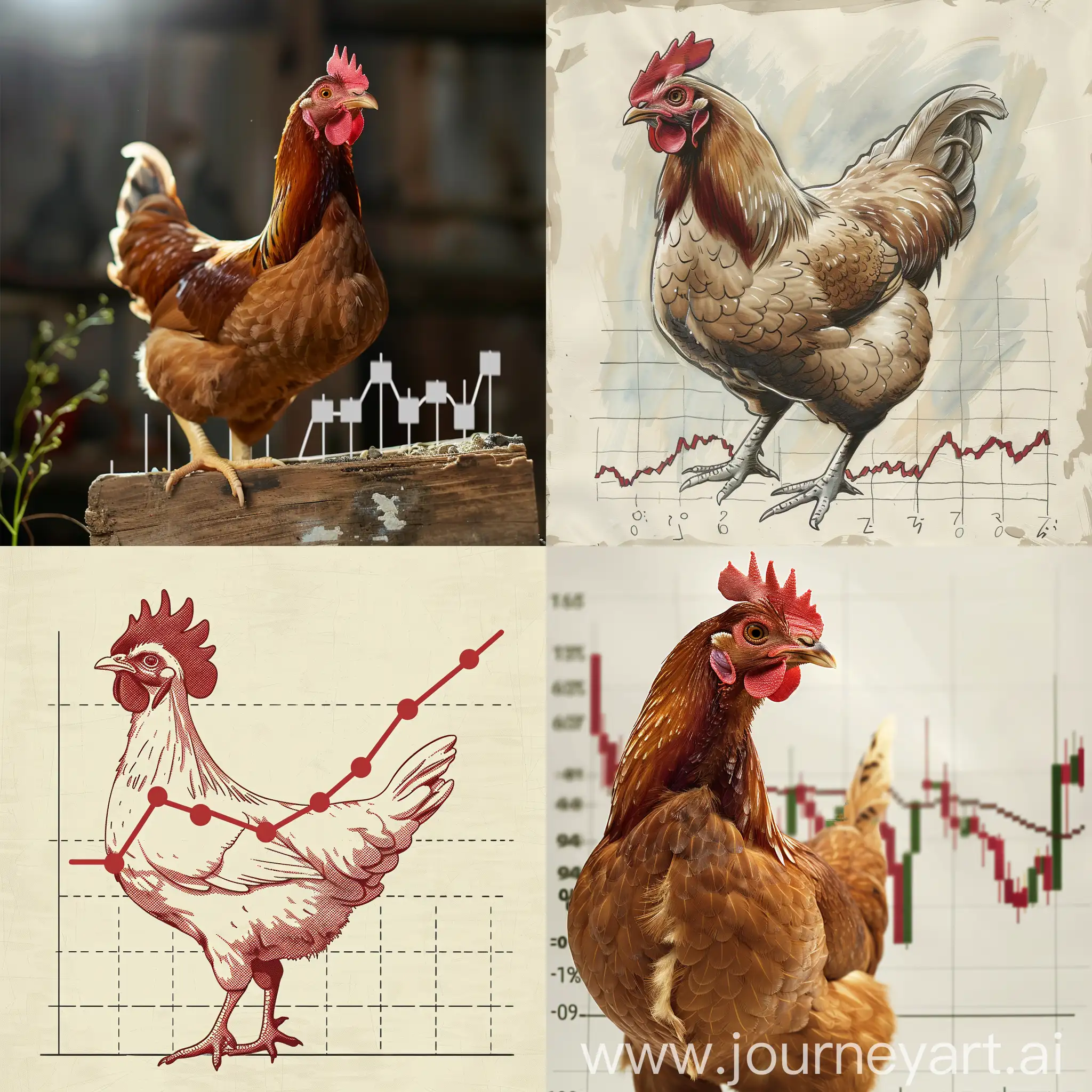 chart, chicken, going up