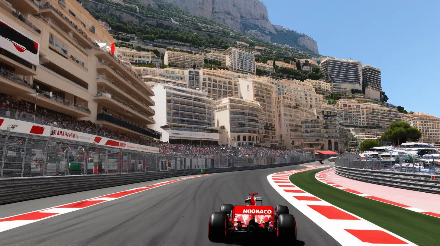 Authentic Monaco Grand Prix Circuit During the Race