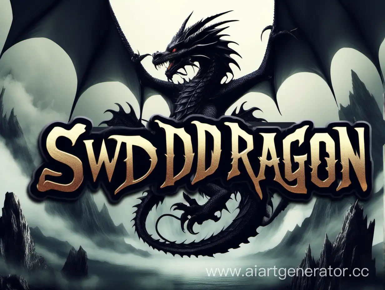 a YouTube banner with a black dragon and the inscription SWD
