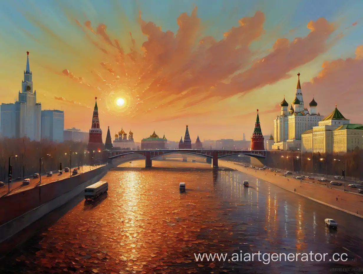 Moscow-Evening-Sunset-Art