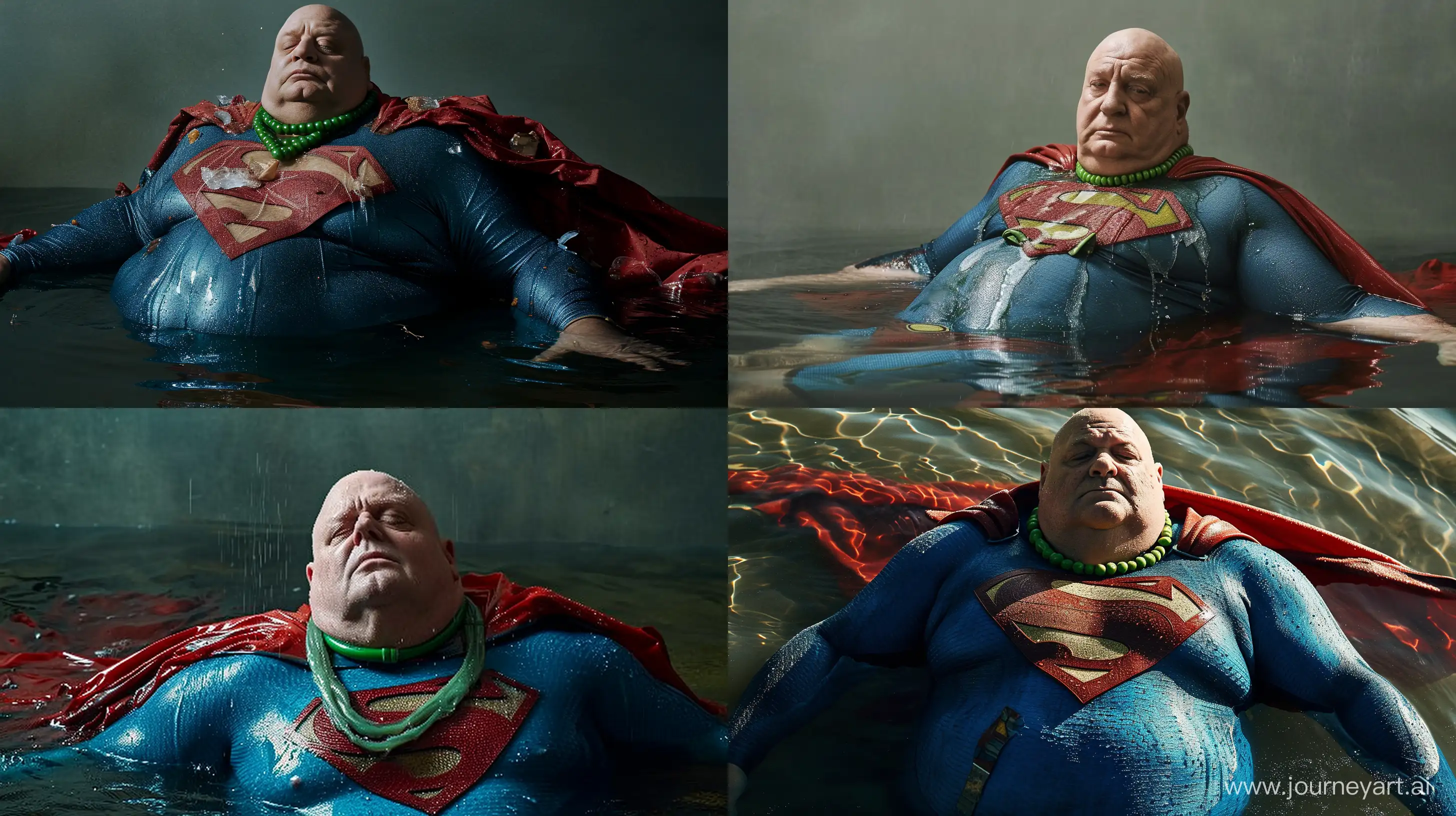 Elderly-Superman-Enjoying-a-Refreshing-Swim-with-Vibrant-Style