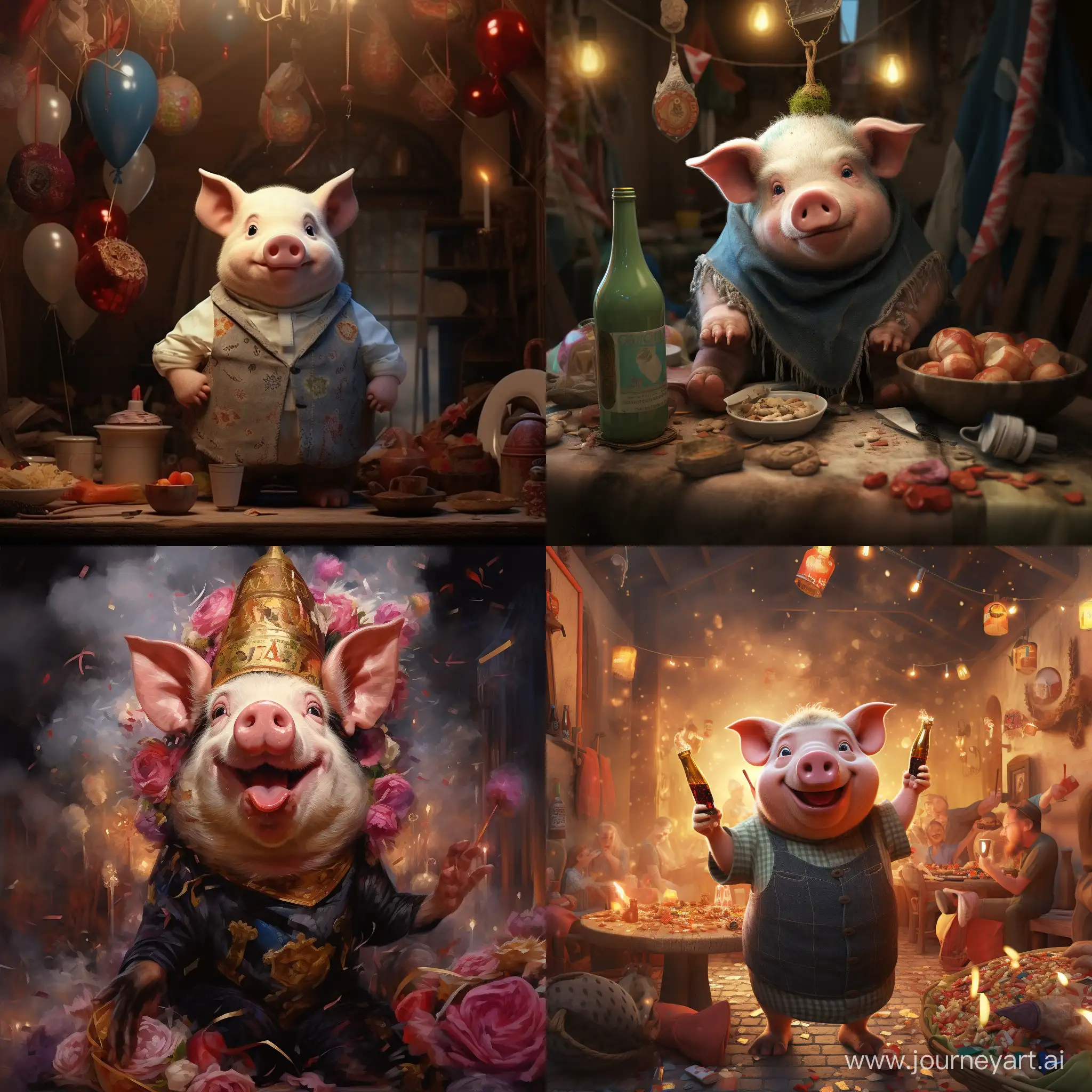 过新年的猪