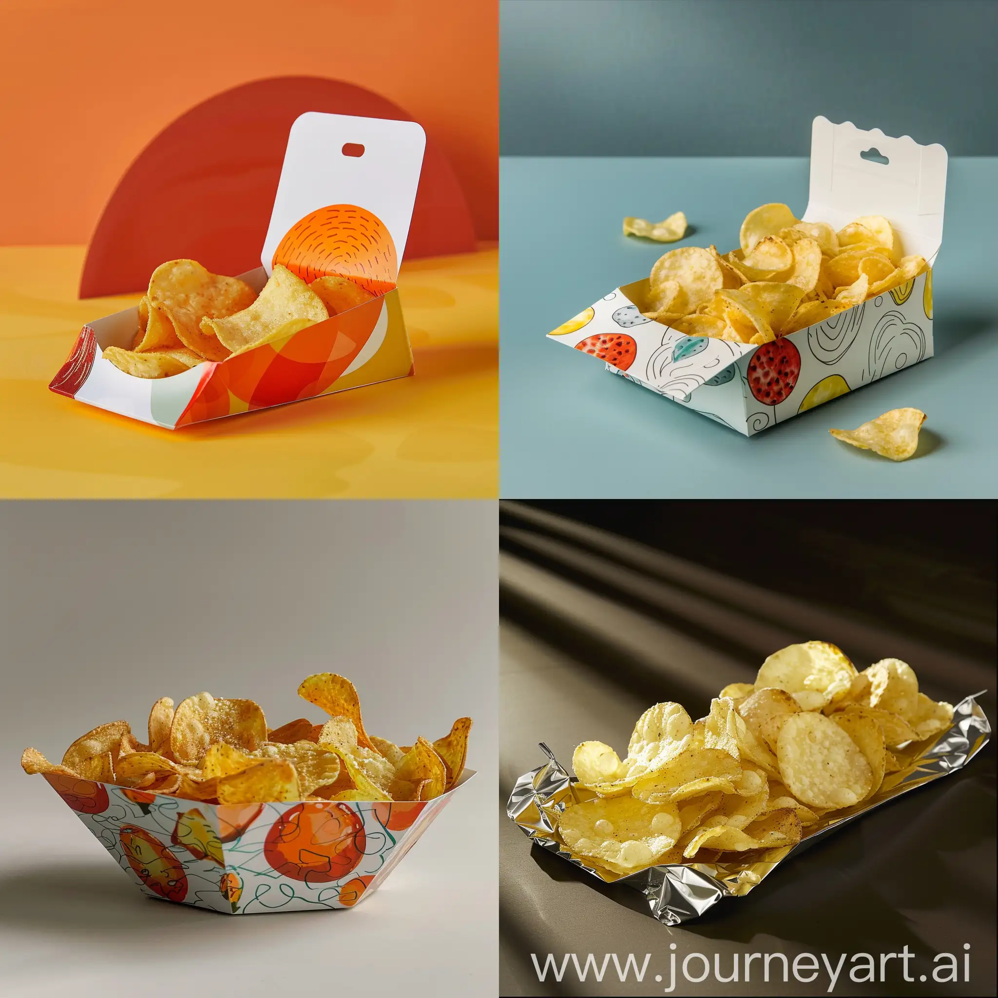 Versatile-Chip-Packaging-Design-Transformable-Plate-for-Snacking-Convenience