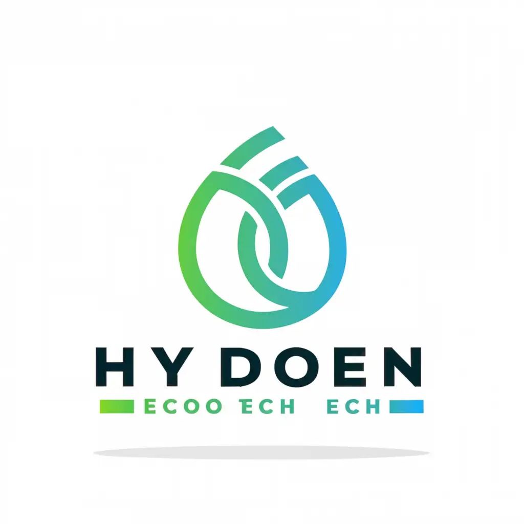 a logo design,with the text "hydrogen eco tech", main symbol:drop, hydrogen, ecology,Moderate,clear background