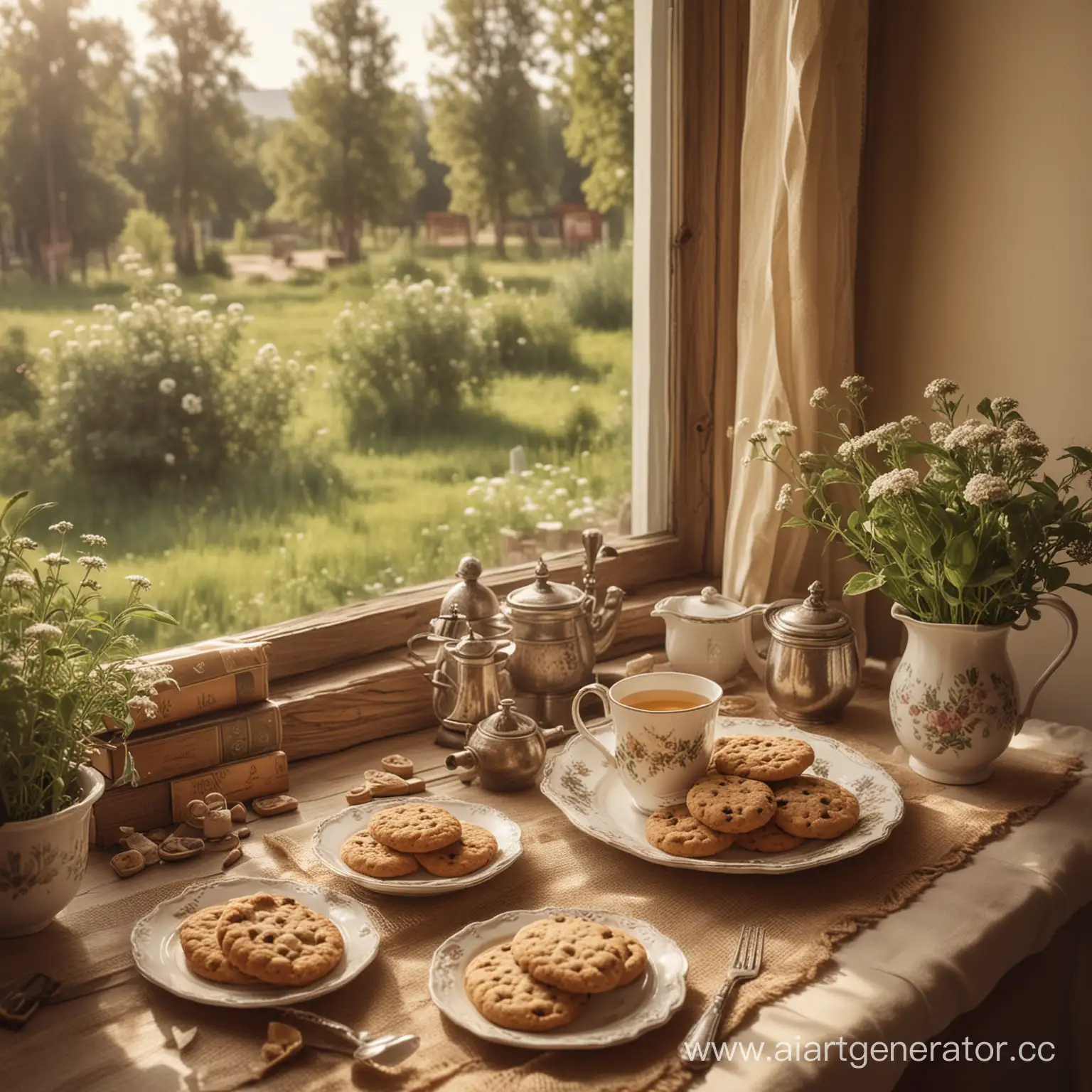 Suvorov-Glamping-Herbal-Tea-and-Cookies-Amidst-Rustic-Charm
