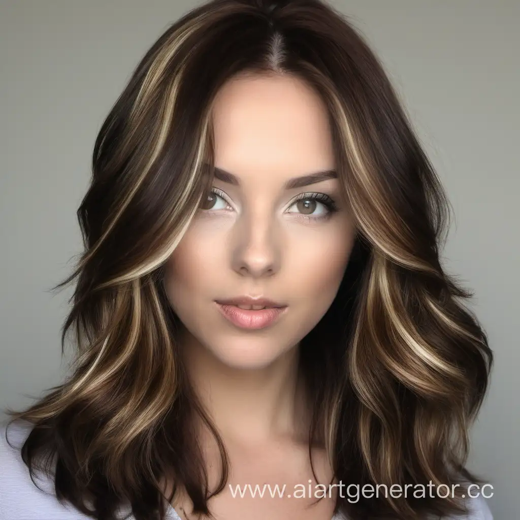 Elegant-Brunette-with-Highlighted-Hair-in-a-Modern-Setting