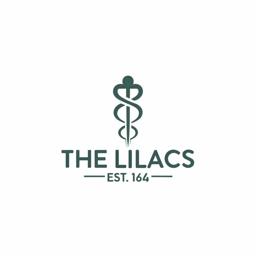 LOGO-Design-For-LES-LILAS-Minimalistic-Rod-of-Asclepius-Symbol-on-Clear-Background